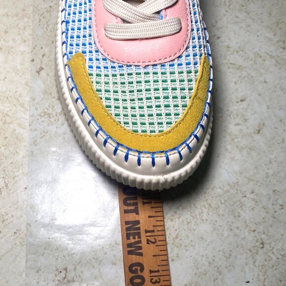 Nicole Miller Brita Platform Sneakers Mesh Suede Accents  Multicolor Design READ - Picture 8 of 9